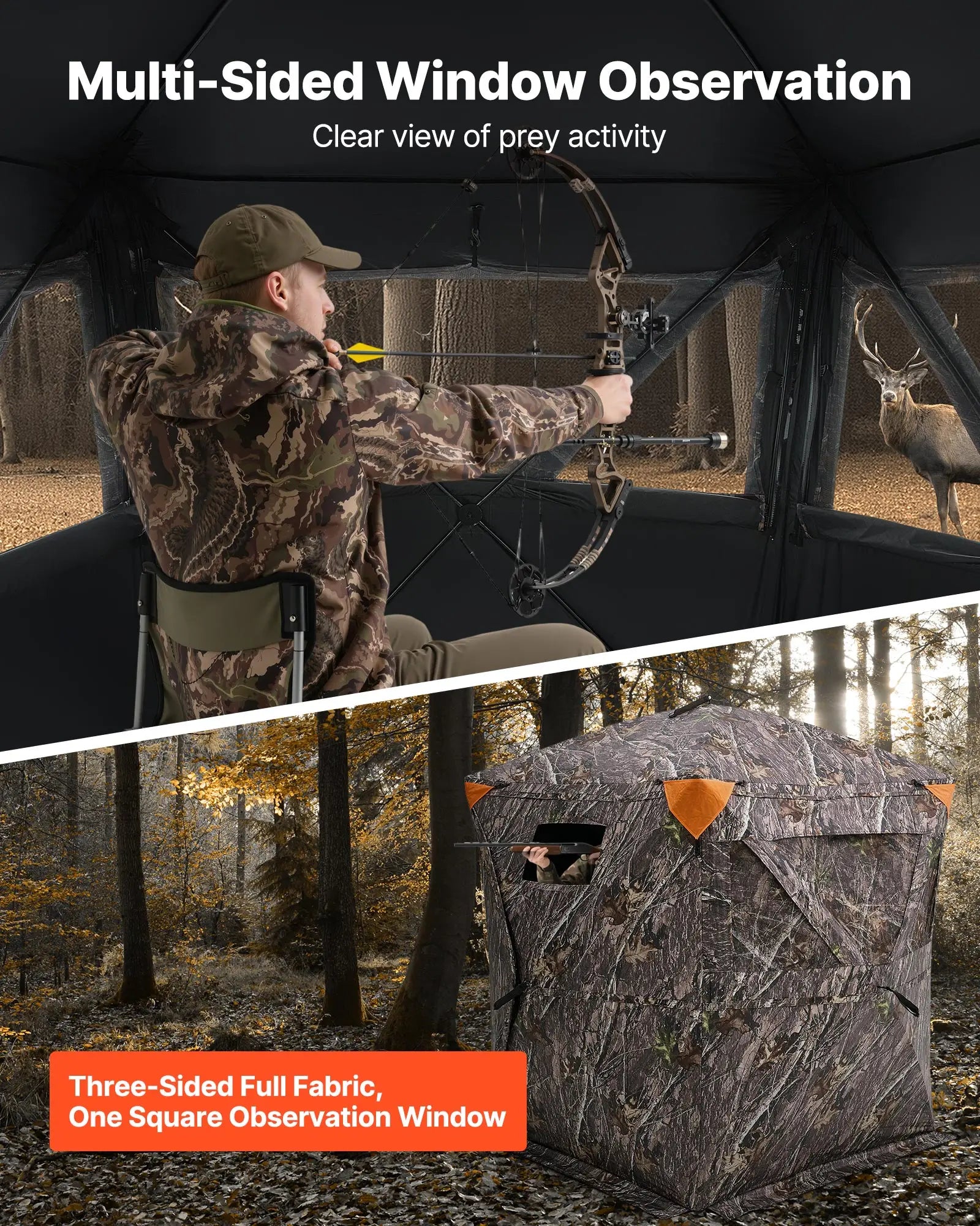 Hunting Blind with 270° See Through Mesh
