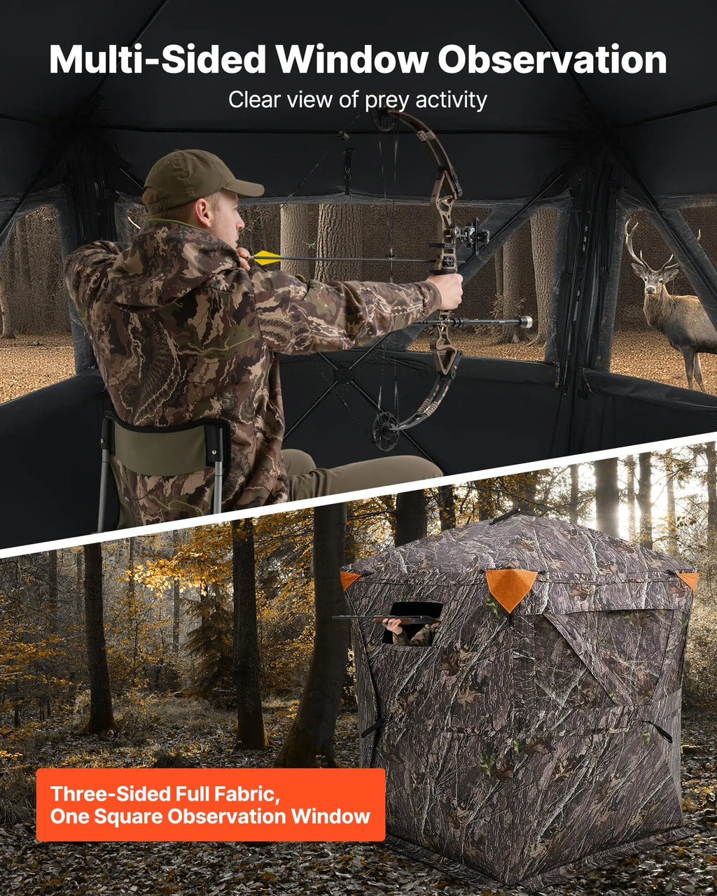 Hunting Blind with 270° See Through Mesh