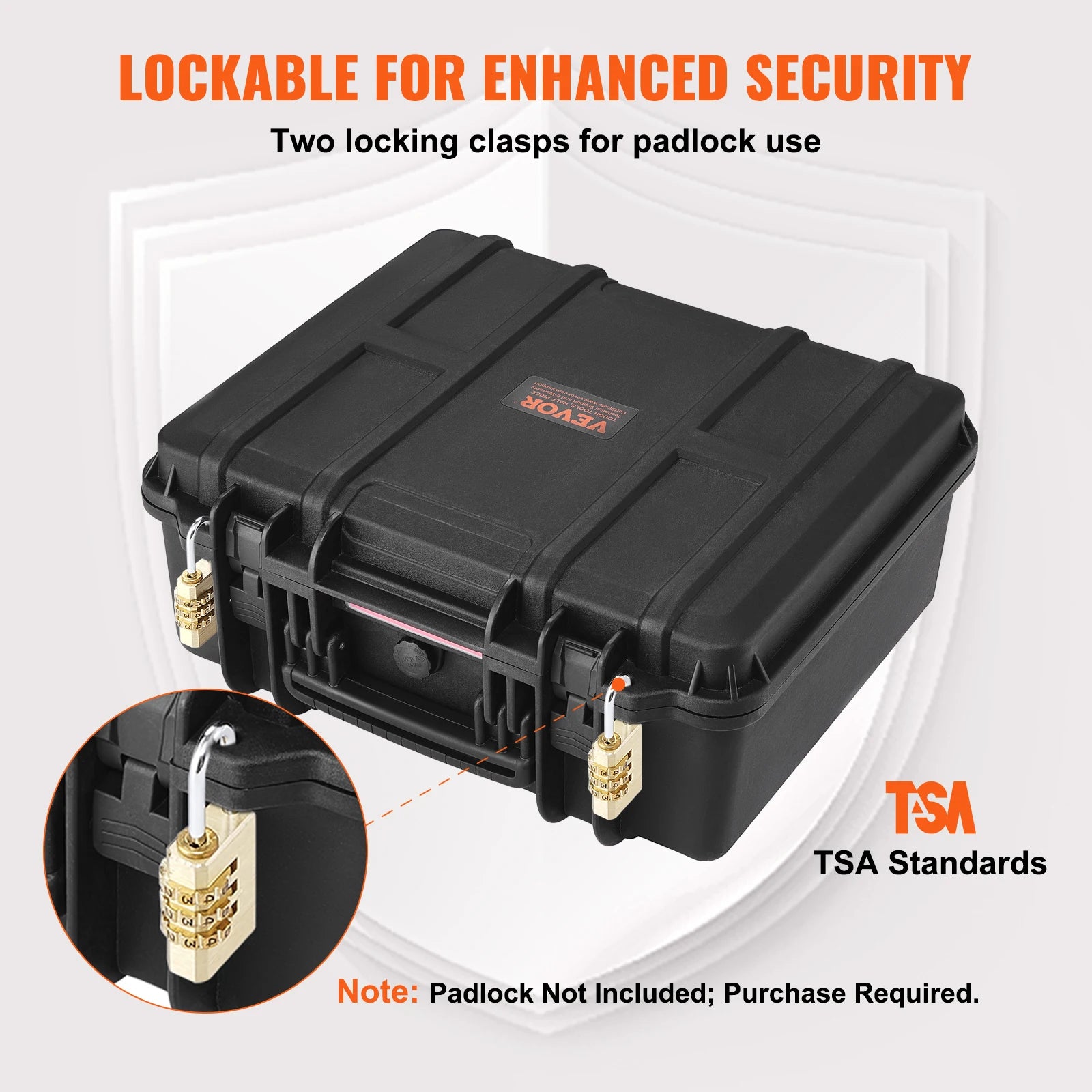 Hard Pistol Cases w/ Pre-cut PU Foam Lining  for 1/2/5/6 Pistol Lockable Pistol Case