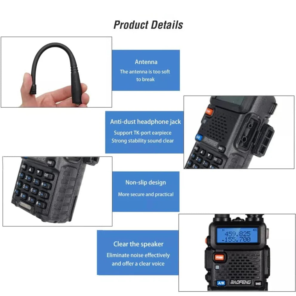 5W 8W High Power Dual Band Two Way Radio Long Range Handheld Portable Walkies Talkies