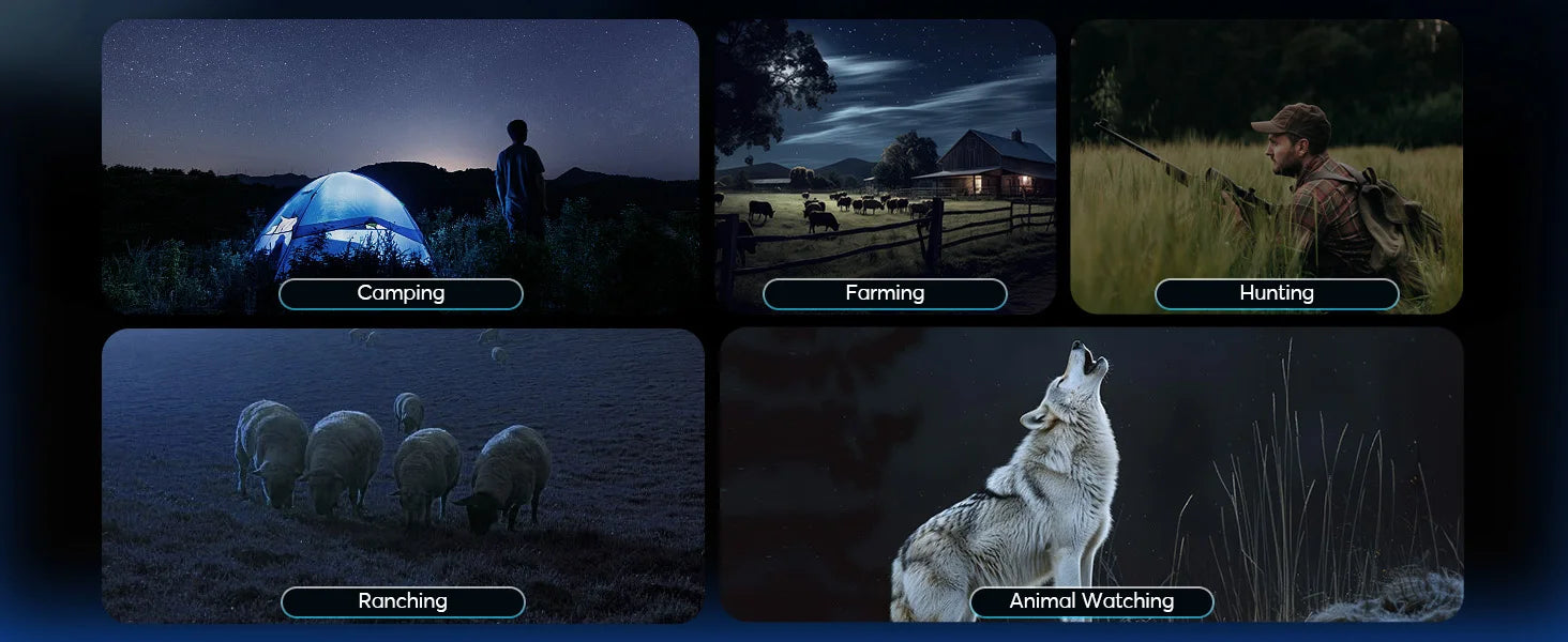 4K Night Vision Binoculars 32GB Infrared Night Vision Goggles 3” Large Screen 8X Digital Zoom Tactical Light for Camping Hunting