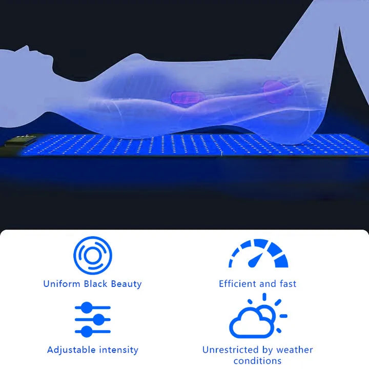 Tanning Lamp Mat 360 PCS Blue Light  Remote Control 8 Modes