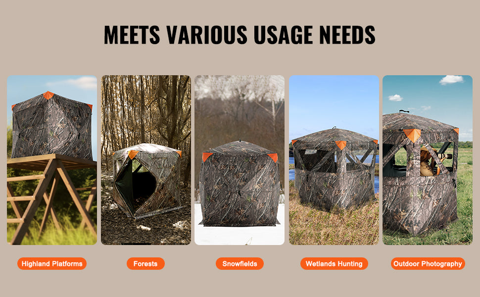 Hunting Blind with 270° See Through Mesh