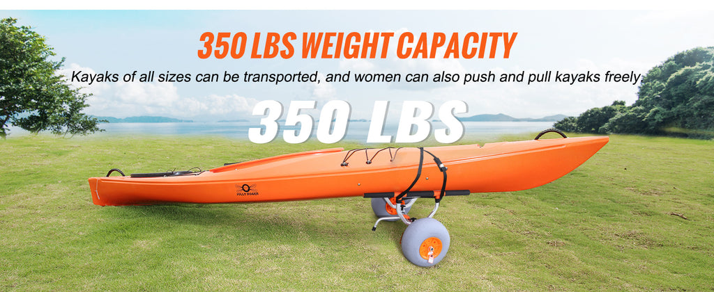 350lbs Kayak Trailer Cart Foldable Canoe, Kayak Trolley Cart with 12'' Tires