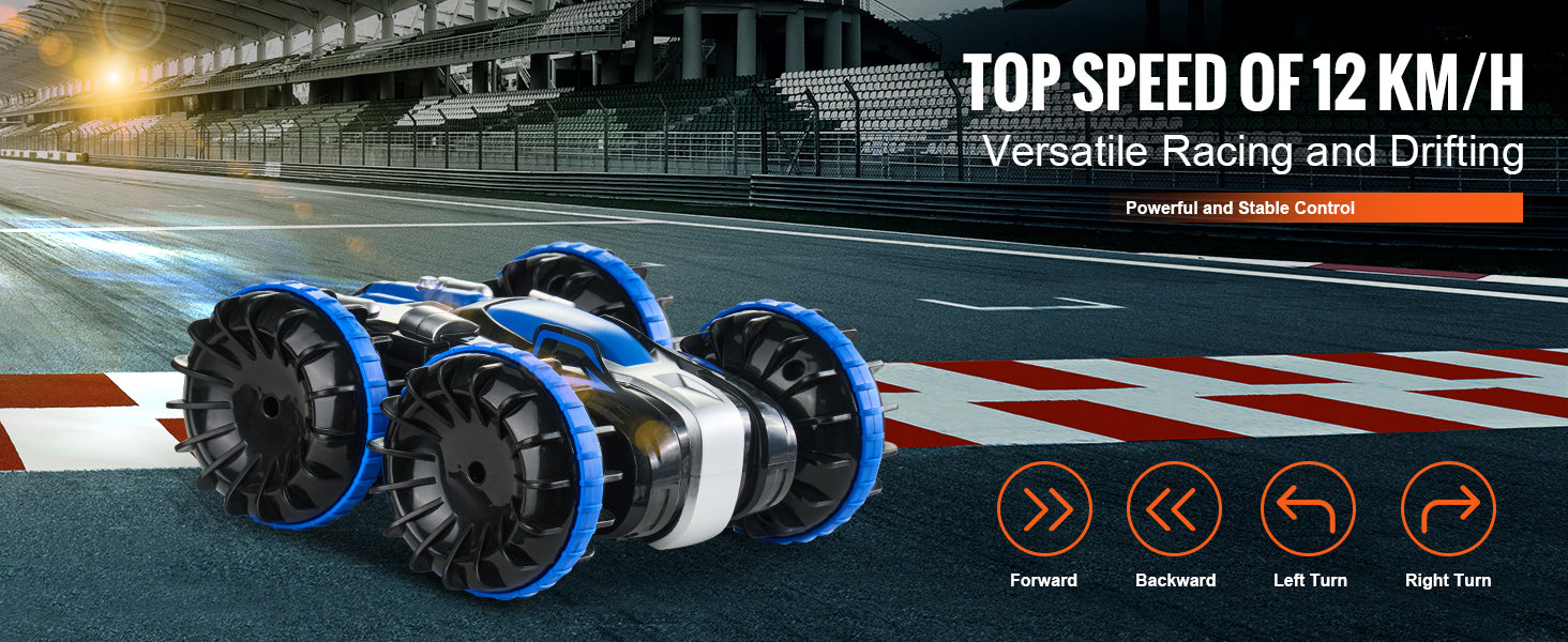 Amphibious RC Car Boat 2.4GHz 12 km/h Electric Remote Control 360°