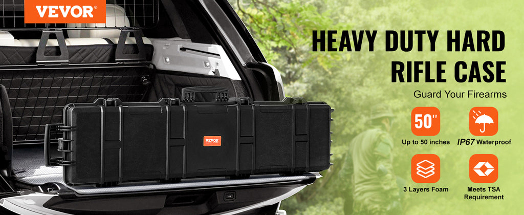Rifle Hard Case Portable Long Gun  Suitcase With Casters